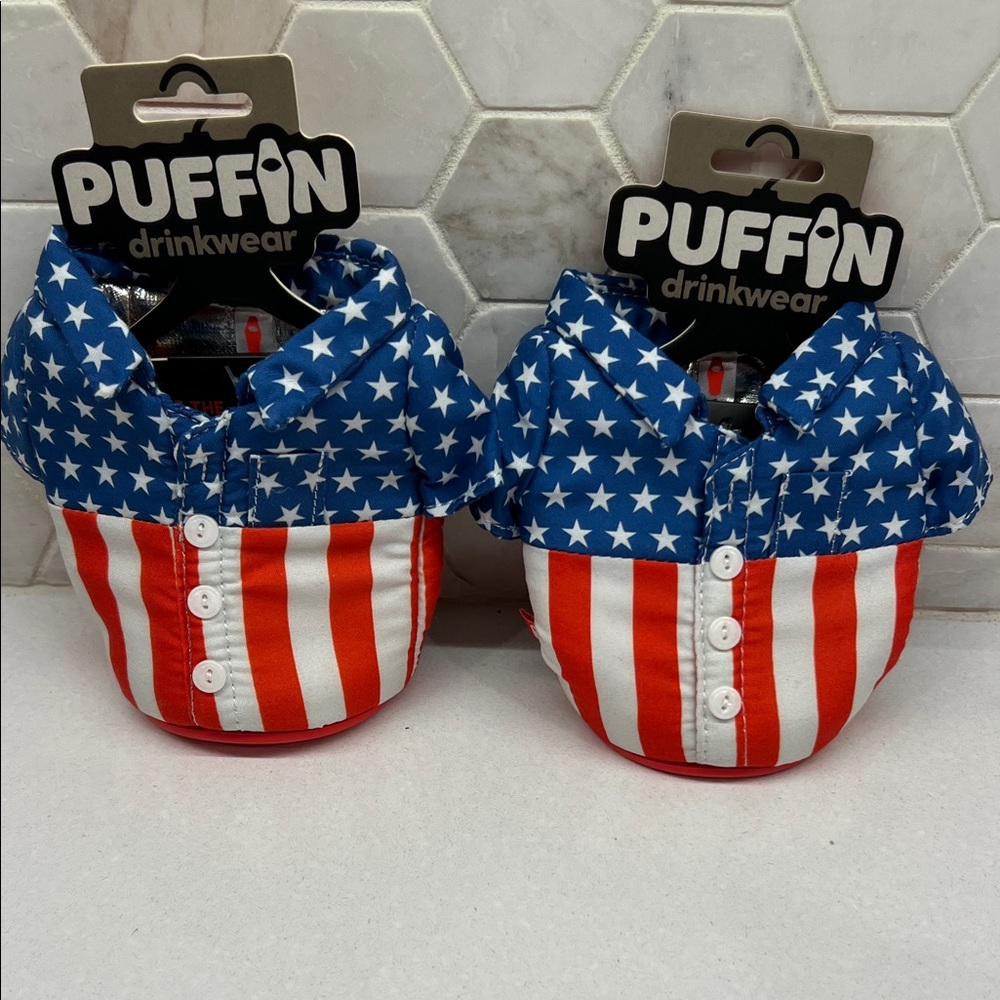 2 Puffin Drinkwear The Aloha Tropic Like it’s Hot insulated can Holder coozie.